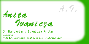 anita ivanicza business card